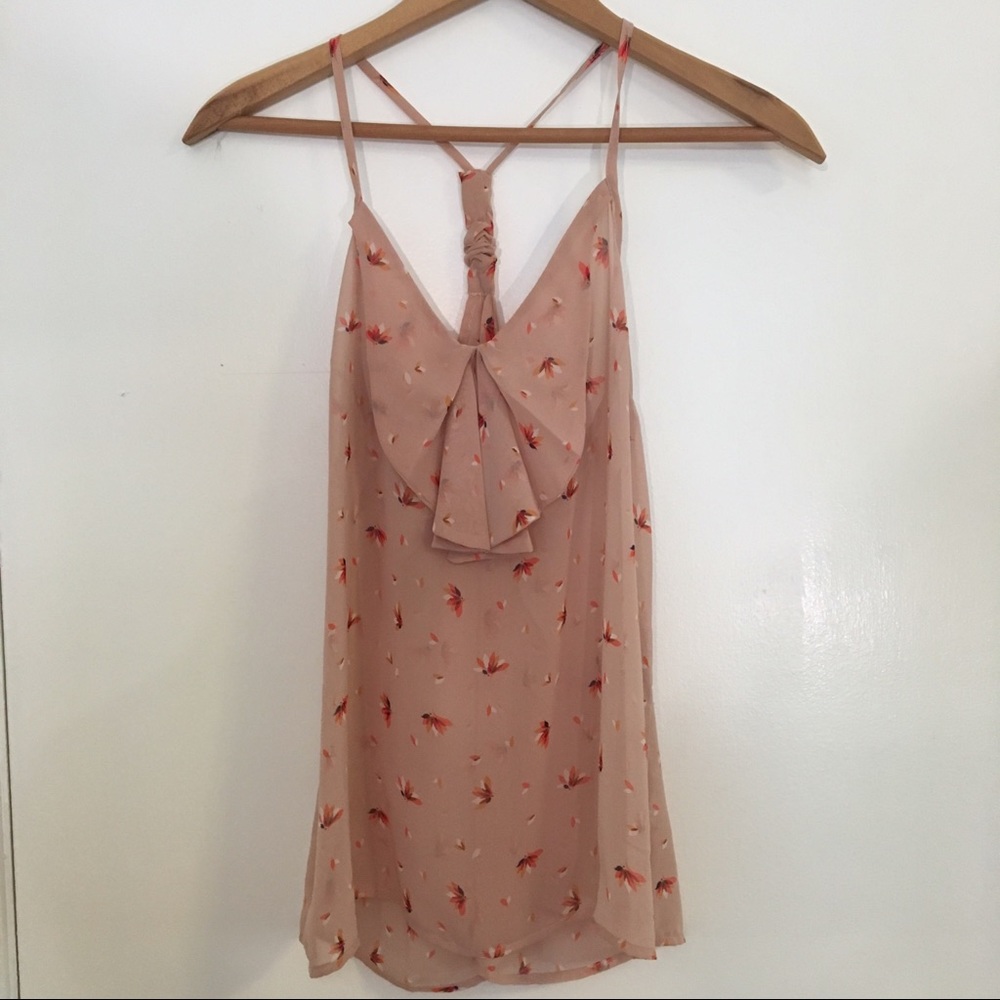 Forever 21 Chiffon Spaghetti Strap Pattern Blouse